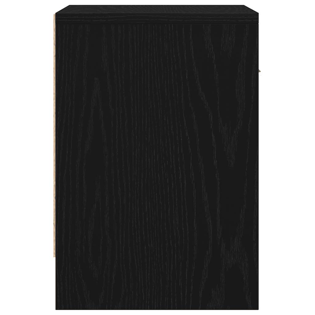 sengeborde 2 stk. med skuffe 39x28x41 cm sort