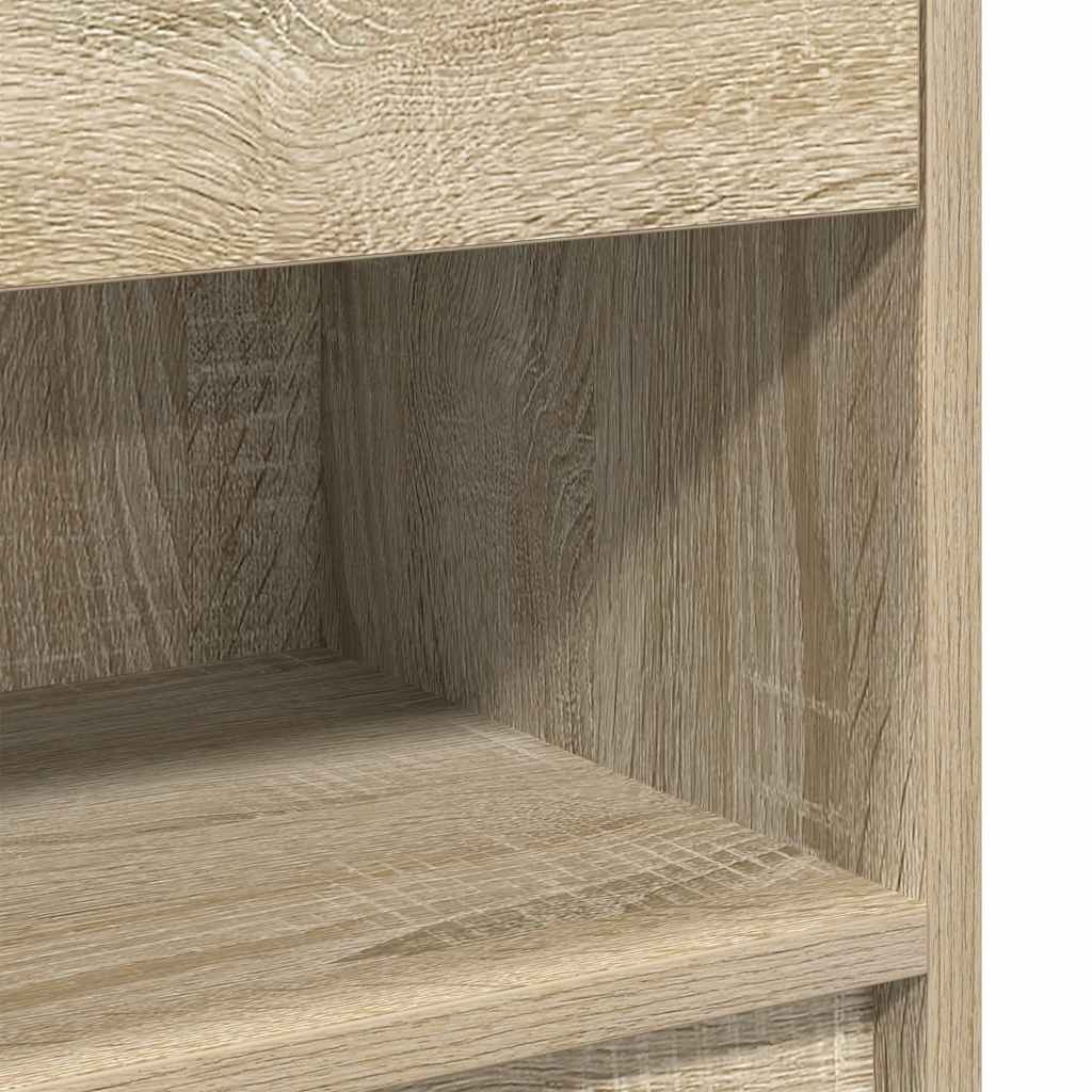 sengeborde 2 stk. med skuffe 39x28x41 cm sonoma-eg