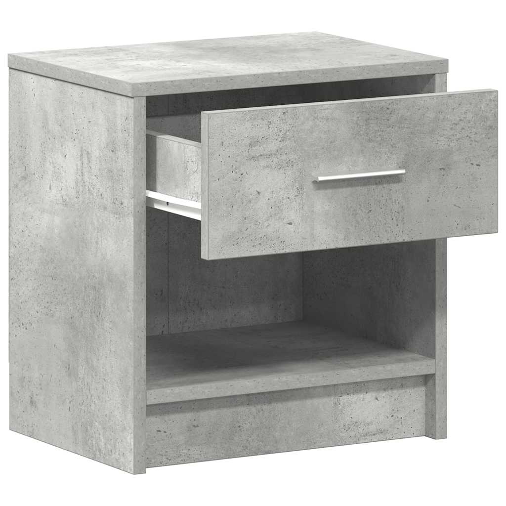 sengebord med skuffe 39x28x41 cm betongrå