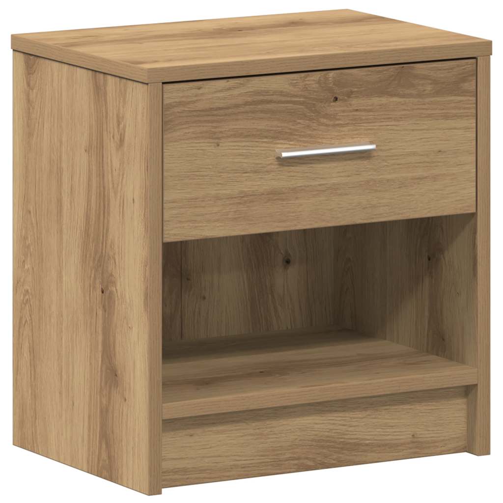 sengeborde 2 stk. med skuffe 39x28x41 cm kunsteg
