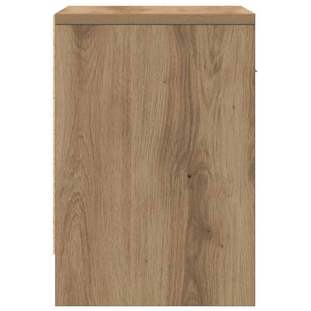 sengeborde 2 stk. med skuffe 39x28x41 cm kunsteg