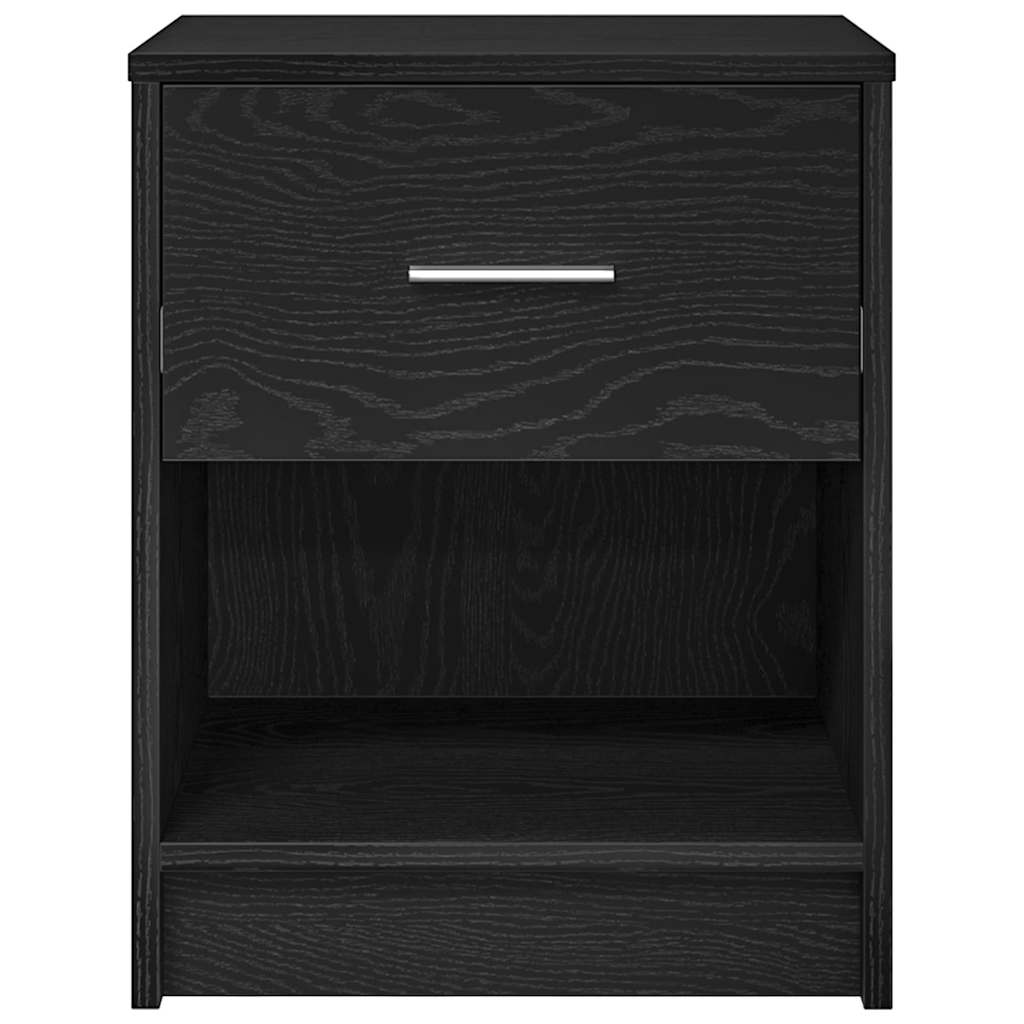 sengeborde 2 stk. med skuffe 40x34x50 cm sort