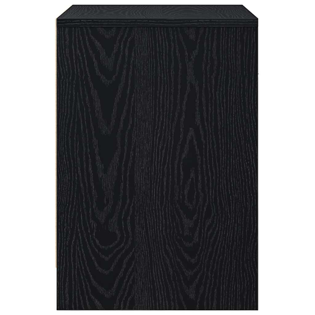 sengeborde 2 stk. med skuffe 40x34x50 cm sort