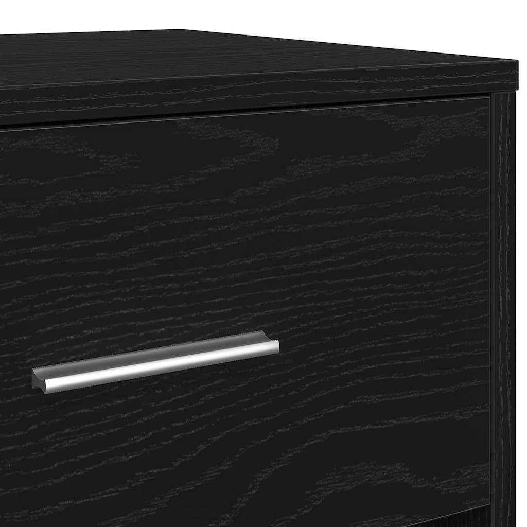 sengeborde 2 stk. med skuffe 40x34x50 cm sort