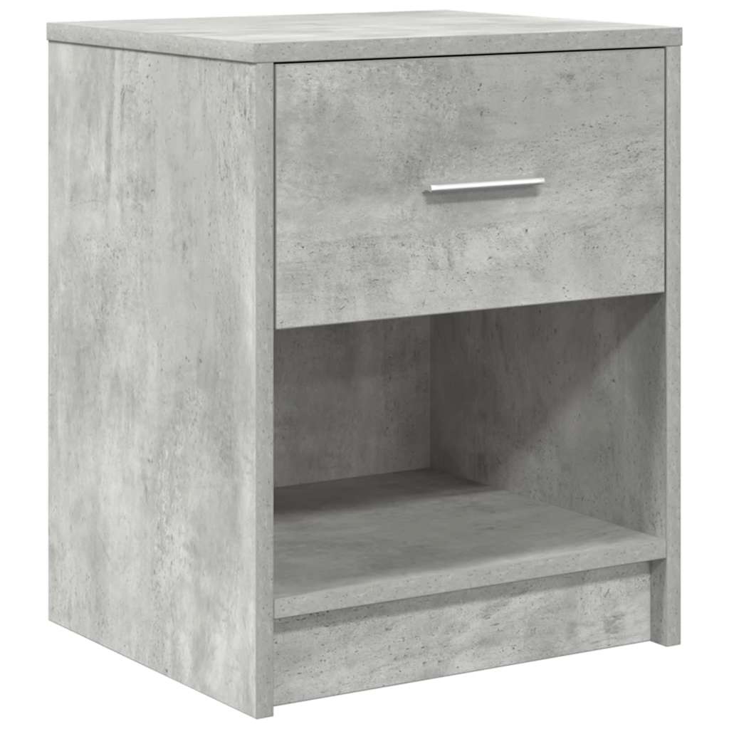 sengeborde 2 stk. med skuffe 40x34x50 cm betongrå
