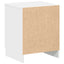 sengebord med 2 skuffer 40x36x50 cm hvid