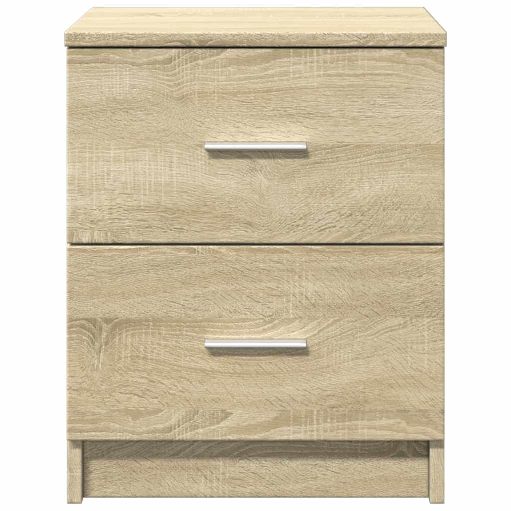 sengebord med 2 skuffer 40x36x50 cm sonoma-eg