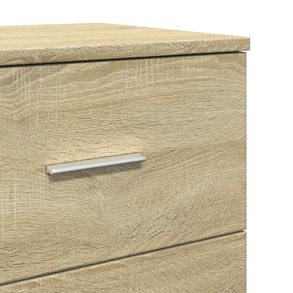 sengebord med 2 skuffer 40x36x50 cm sonoma-eg