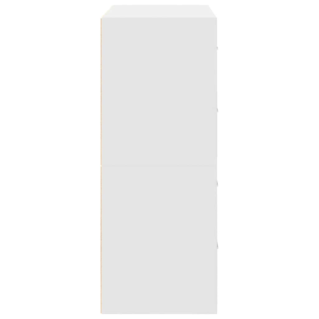skabe med 4 skuffer 2 stk. 60x31x40 cm konstrueret træ hvid
