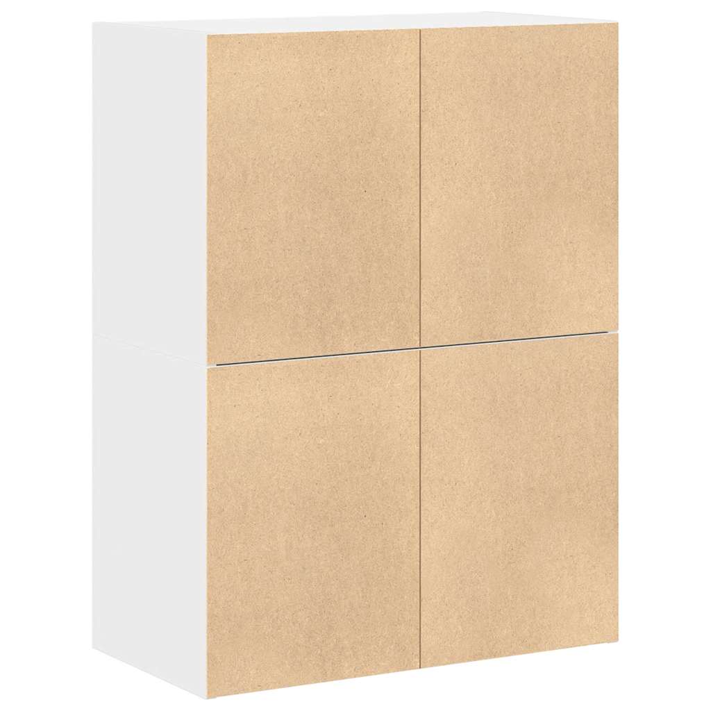 skabe med 4 skuffer 2 stk. 60x31x40 cm konstrueret træ hvid