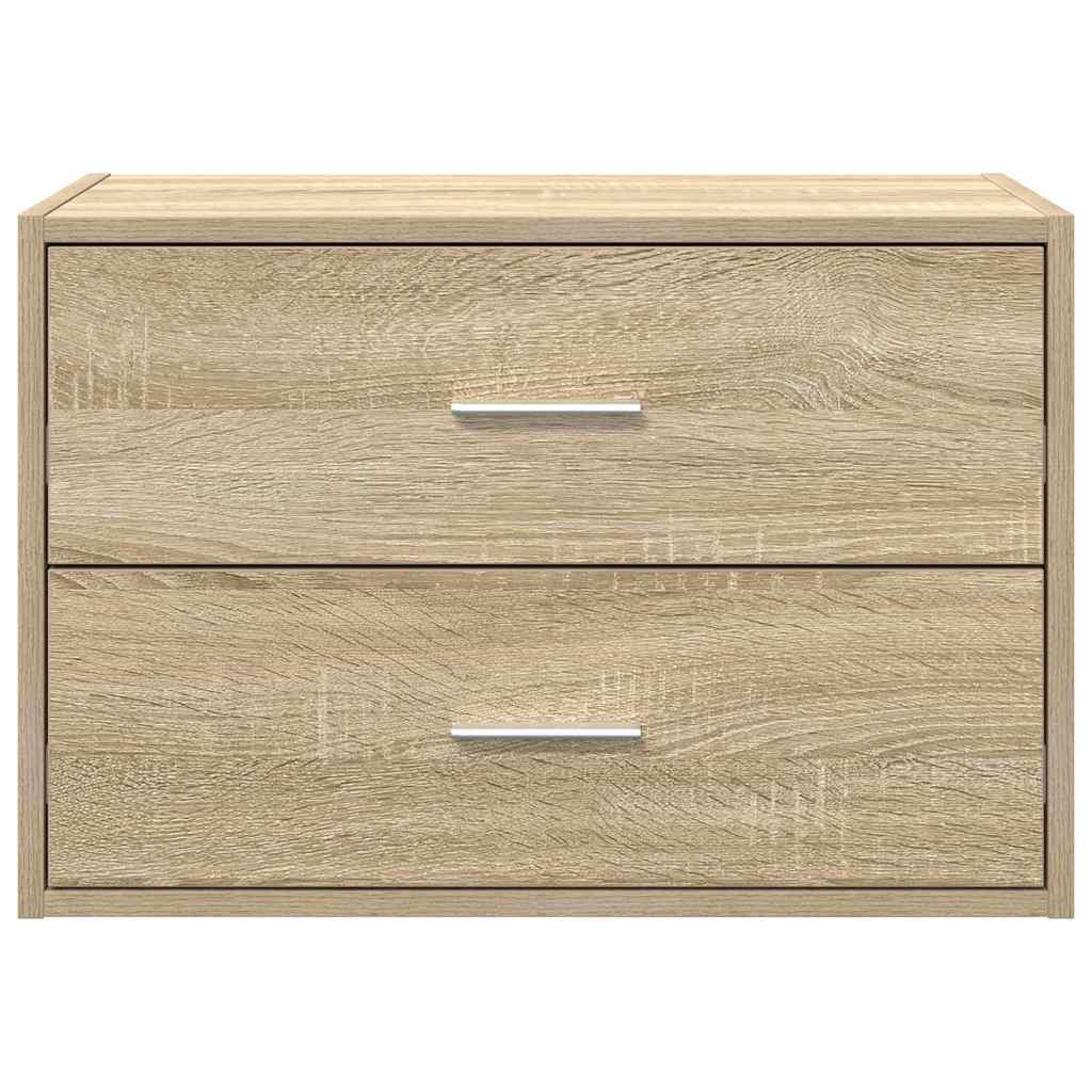 skab med 2 skuffer 60x31x40 cm konstrueret træ sonoma-eg