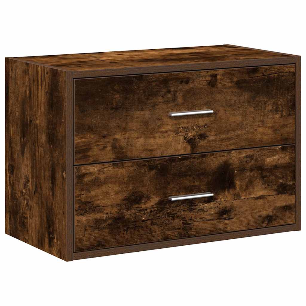 skab med 2 skuffer 60x31x40 cm røget egetræsfarve