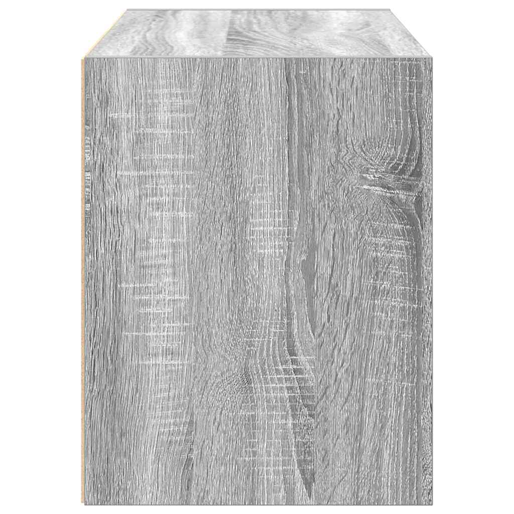 skab med 2 skuffer 60x31x40 cm konstrueret træ grå sonoma-eg