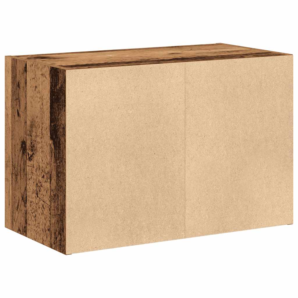 skab med 2 skuffer 60x31x40 cm konstrueret træ antikt træ