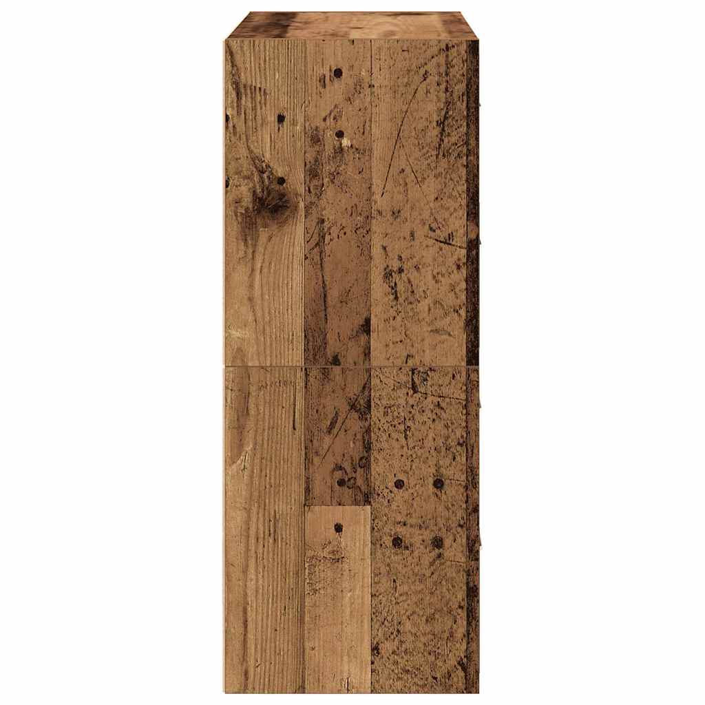 skabe med 4 skuffer 2 stk. 60x31x40 cm antikt træ