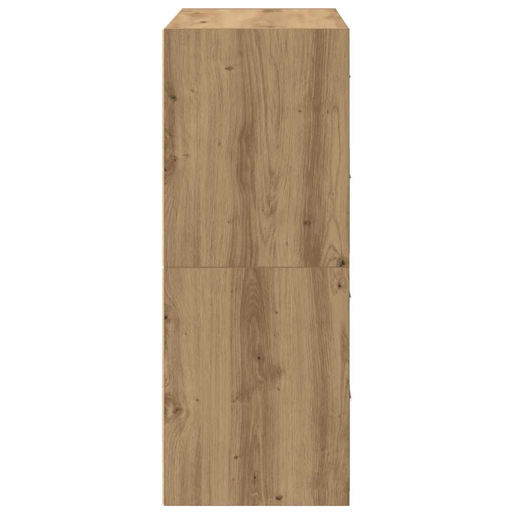 skabe med 4 skuffer 2 stk. 60x31x40 cm egetræsfarvet