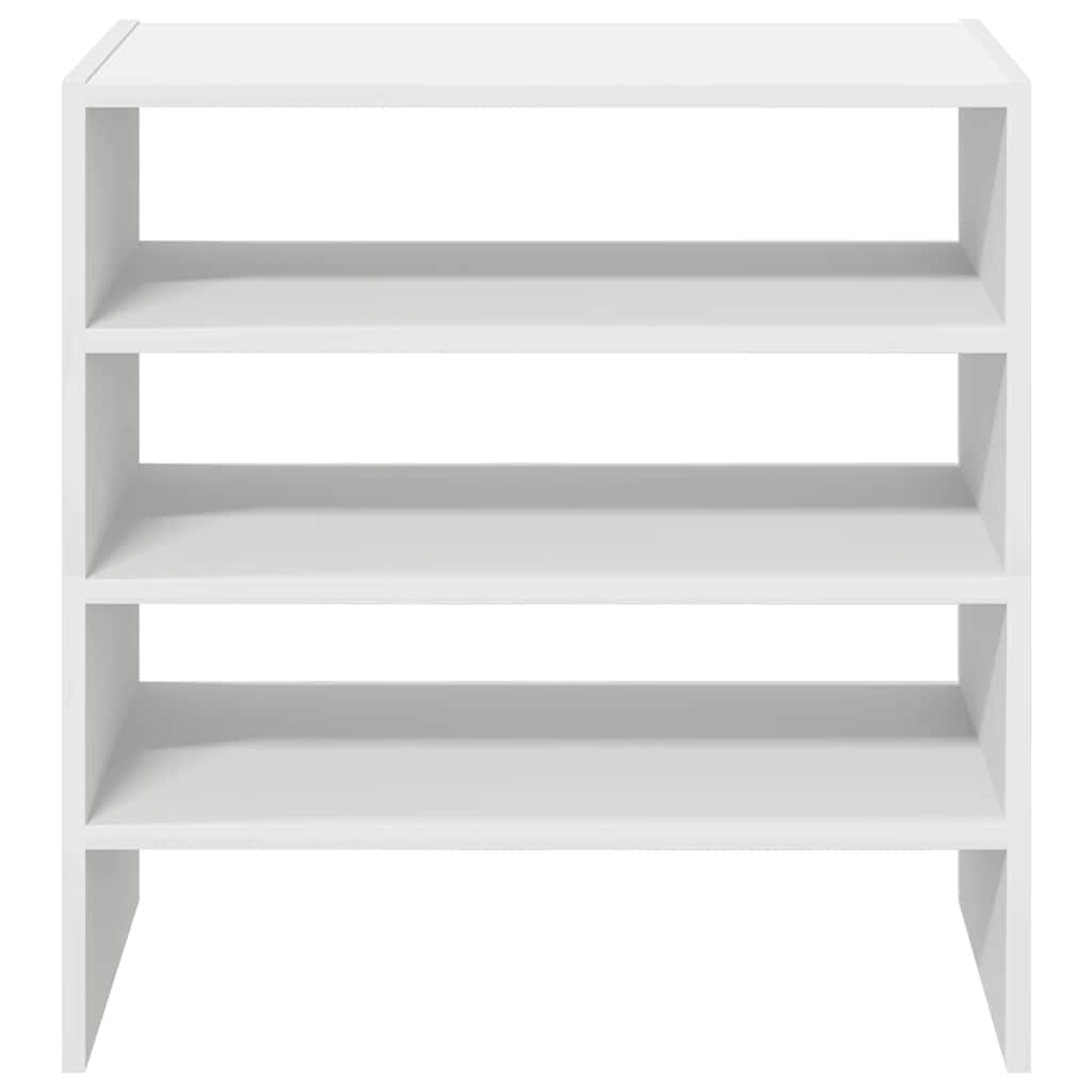 skostativer stabelbare 2 stk. 60x30x30,5 cm hvid