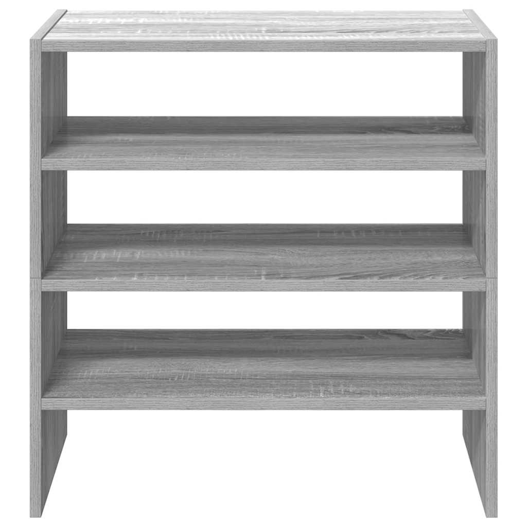skostativer stabelbare 2 stk. 60x30x30,5 cm grå sonoma-eg