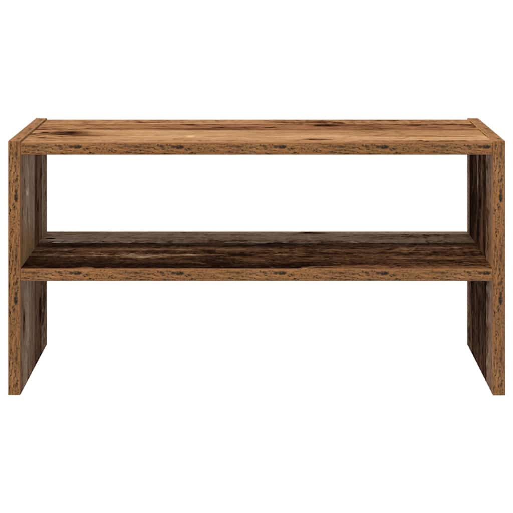 skostativ stabelbar 60x30x30,5 cm antikt træ