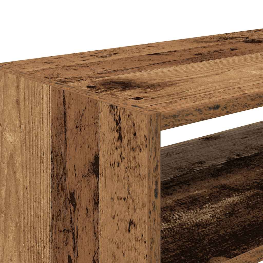 skostativ stabelbar 60x30x30,5 cm antikt træ