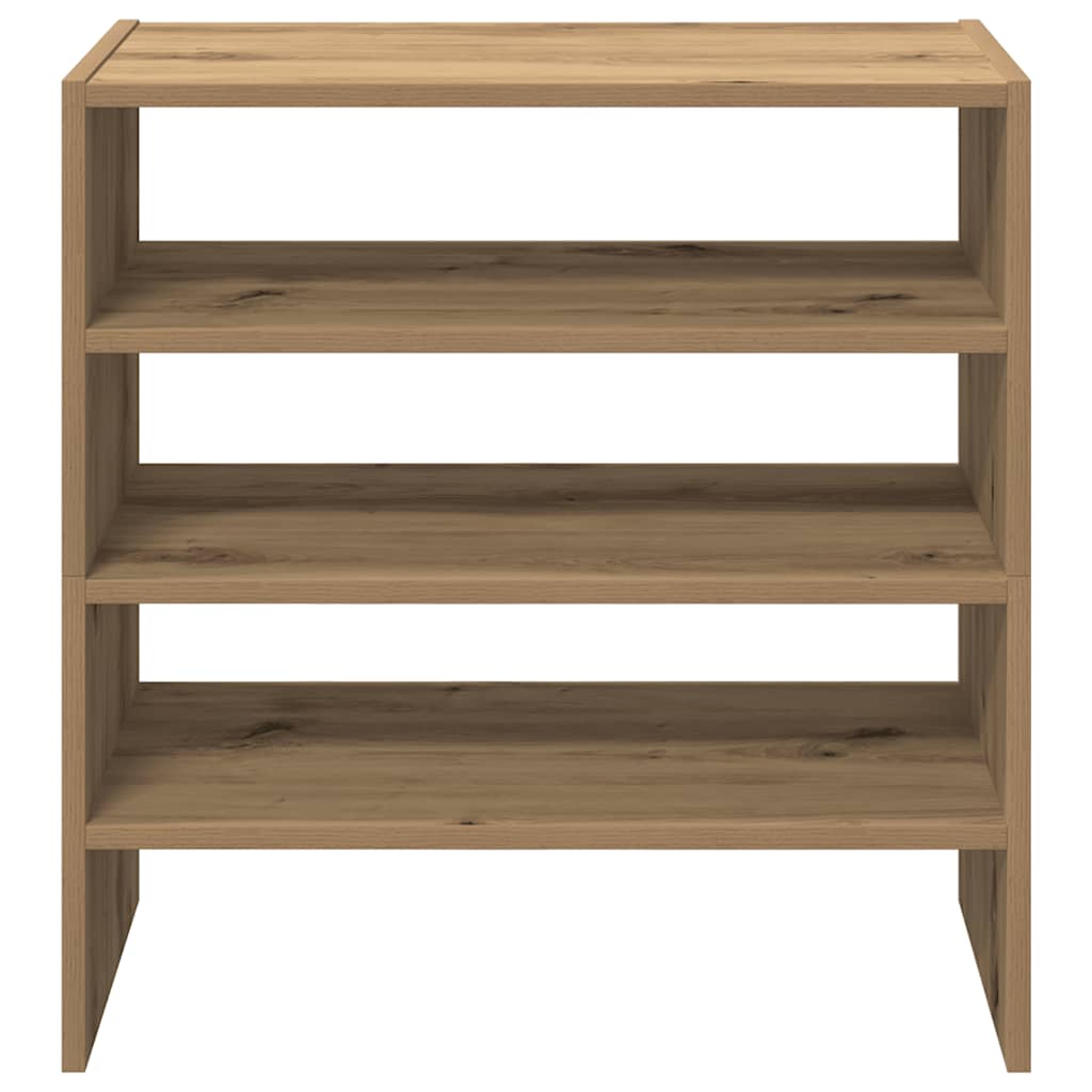 skostativer stabelbare 2 stk. 60x30x30,5 cm egetræsfarvet