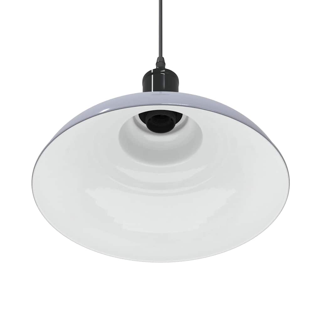 pendellampe højdejusterbar E27 Ø 31 cm metal glans grå