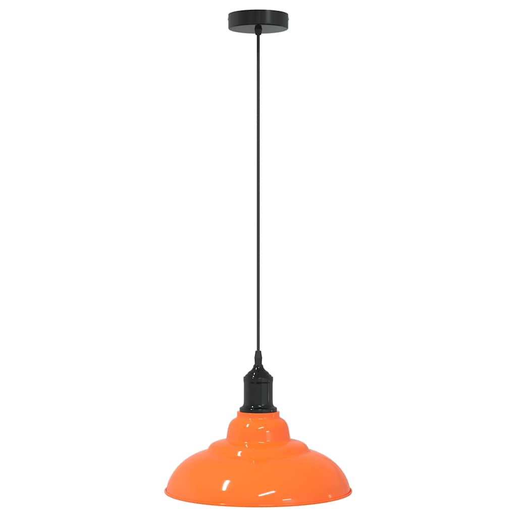 pendellampe højdejusterbar E27 Ø 31 cm metal glans orange