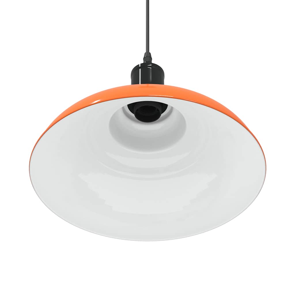 pendellampe højdejusterbar E27 Ø 31 cm metal glans orange