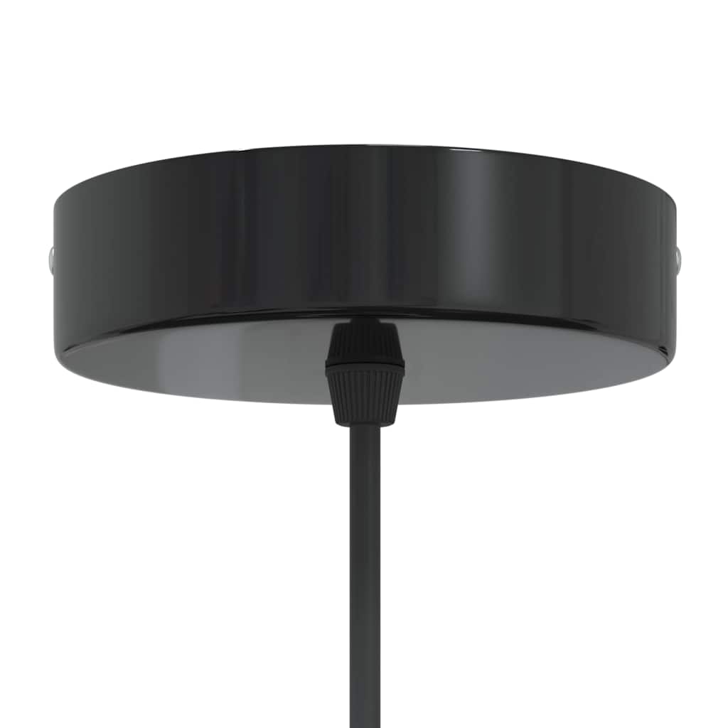 pendellampe højdejusterbar E27 Ø 22 cm metal glans sort