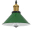 pendellampe højdejusterbar E27 Ø 22 cm metal glans grøn