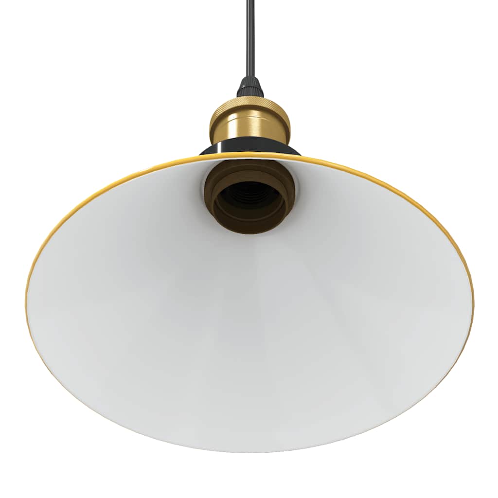 pendellampe højdejusterbar E27 Ø 22 cm metal glans gul