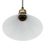 pendellampe højdejusterbar E27 Ø 22 cm metal glans hvid