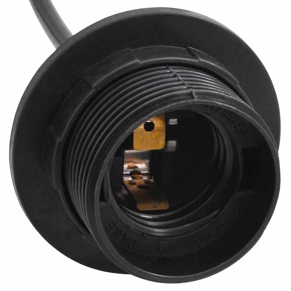 pendellampe med 3 lampeholdere E27 metal sort