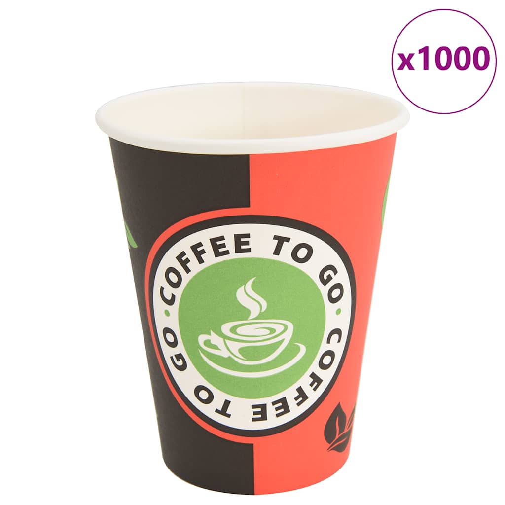 papirkaffekopper 1000 stk. 12oz 300ml rød og sort