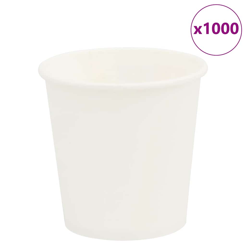 kaffekopper af papir 1000 stk. 4oz 100ml hvid
