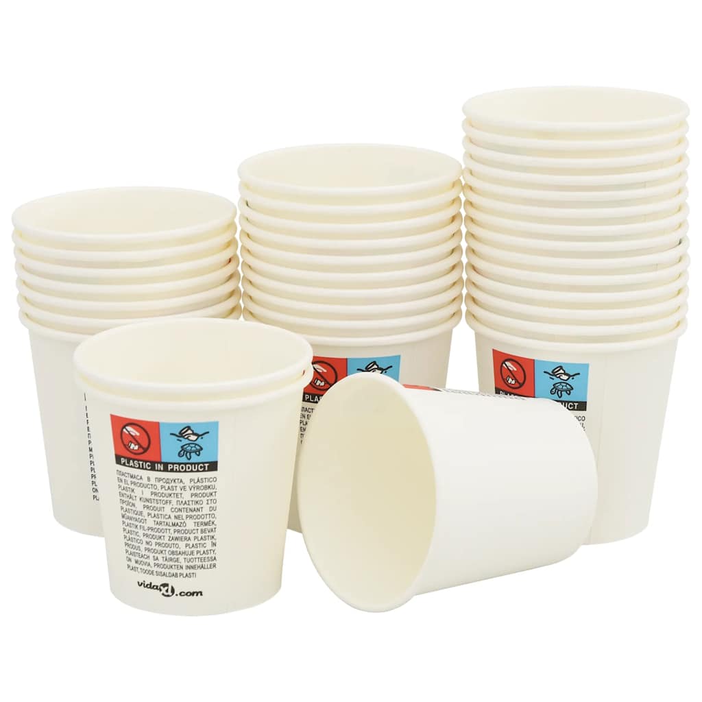 kaffekopper af papir 1000 stk. 4oz 100ml hvid