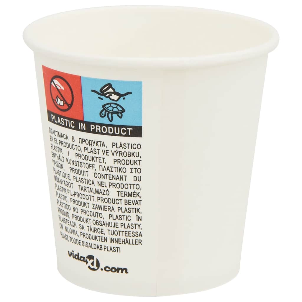 kaffekopper af papir 1000 stk. 4oz 100ml hvid