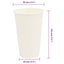 kaffekopper af papir 1000 stk. 16oz 400ml hvid