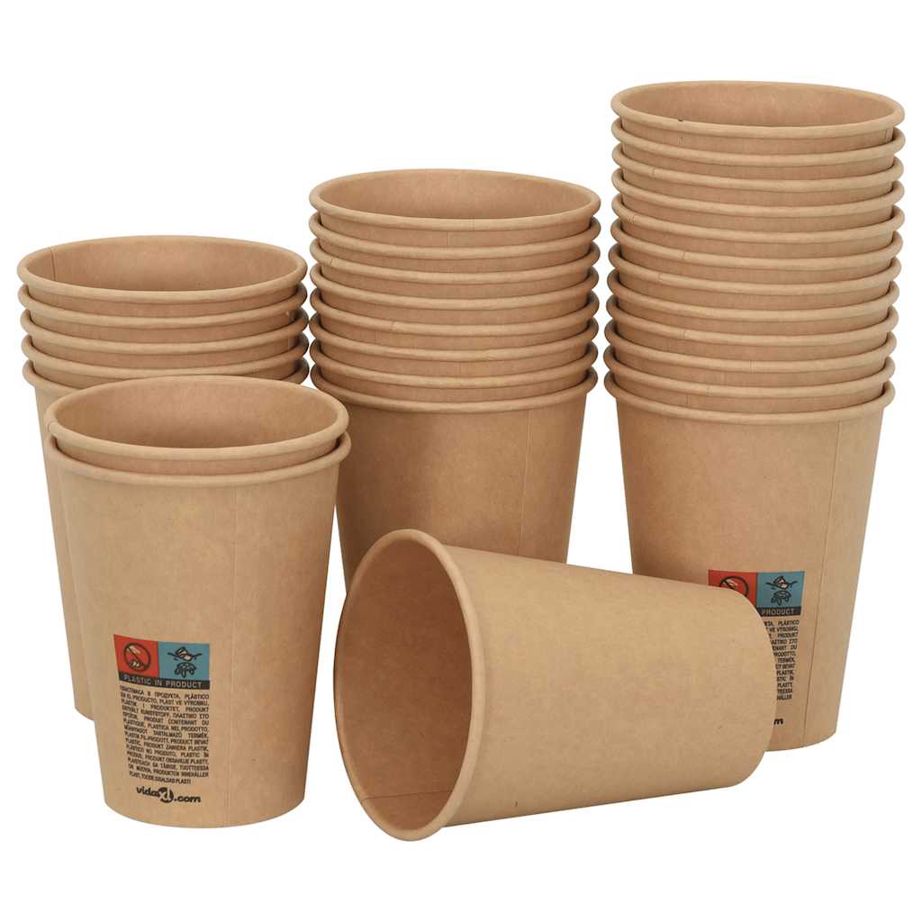 kaffekopper af papir 1000 stk. 12oz 300ml brun