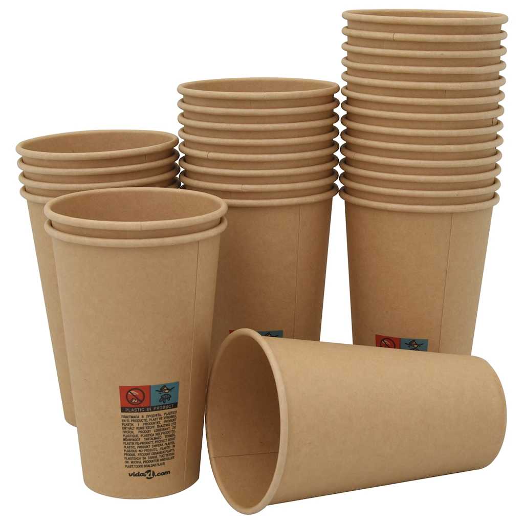 kaffekopper af papir 1000 stk. 16oz 400ml brun