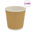 kaffekopper af papir 1000 stk. 4oz 100ml brun