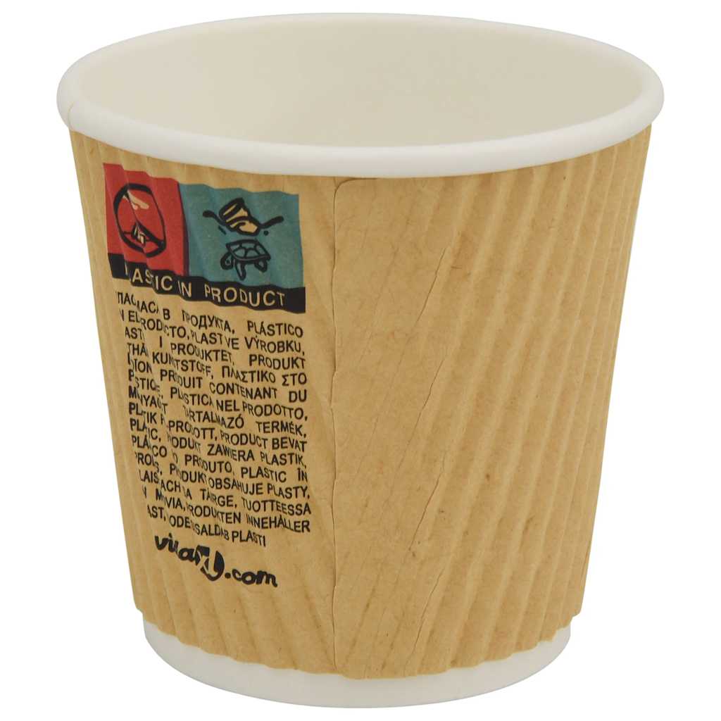 kaffekopper af papir 1000 stk. 4oz 100ml brun