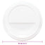 papirkoplåg Ø80 mm 8 oz 1000 stk. hvid plast