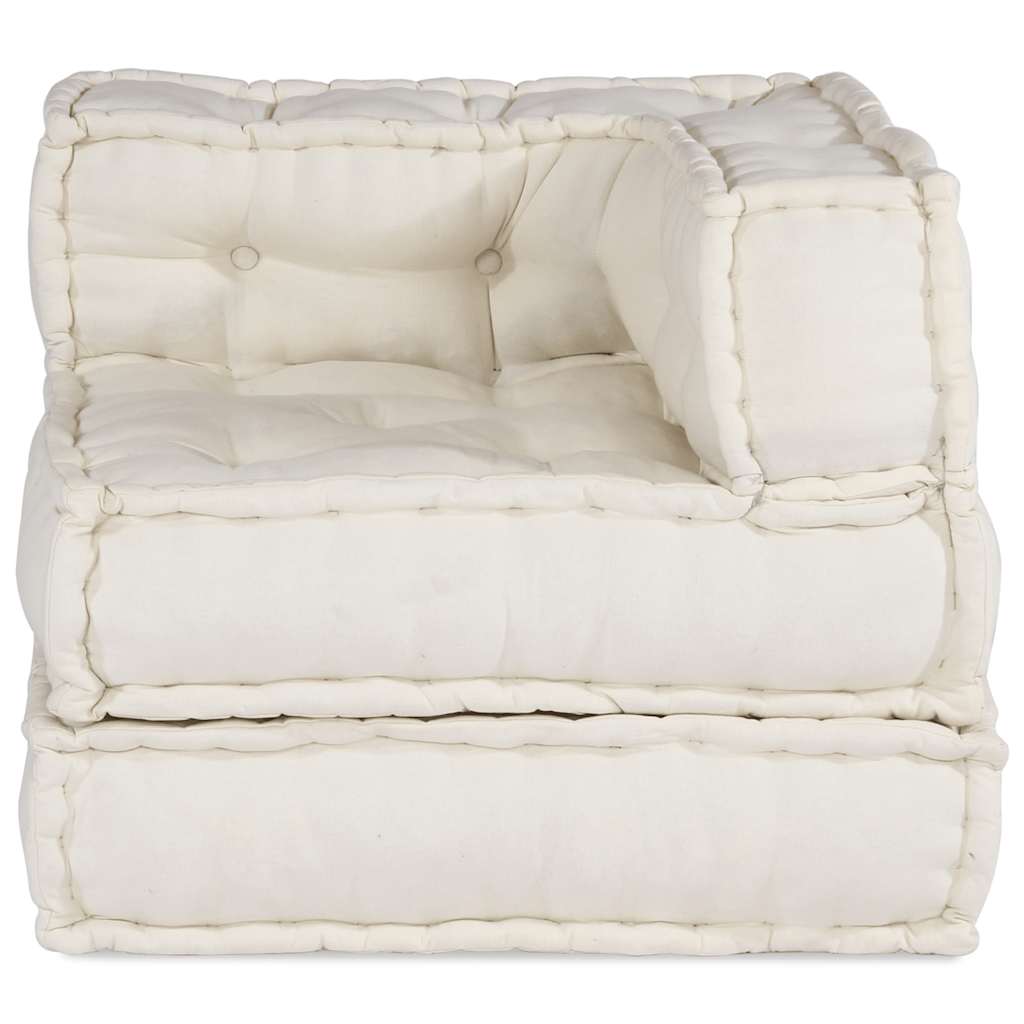 modulær sofaenhed stof 70x70x54 cremefarvet