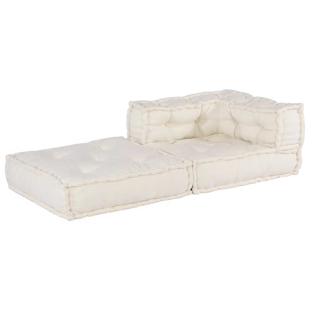 modulær sofaenhed stof 70x70x54 cremefarvet