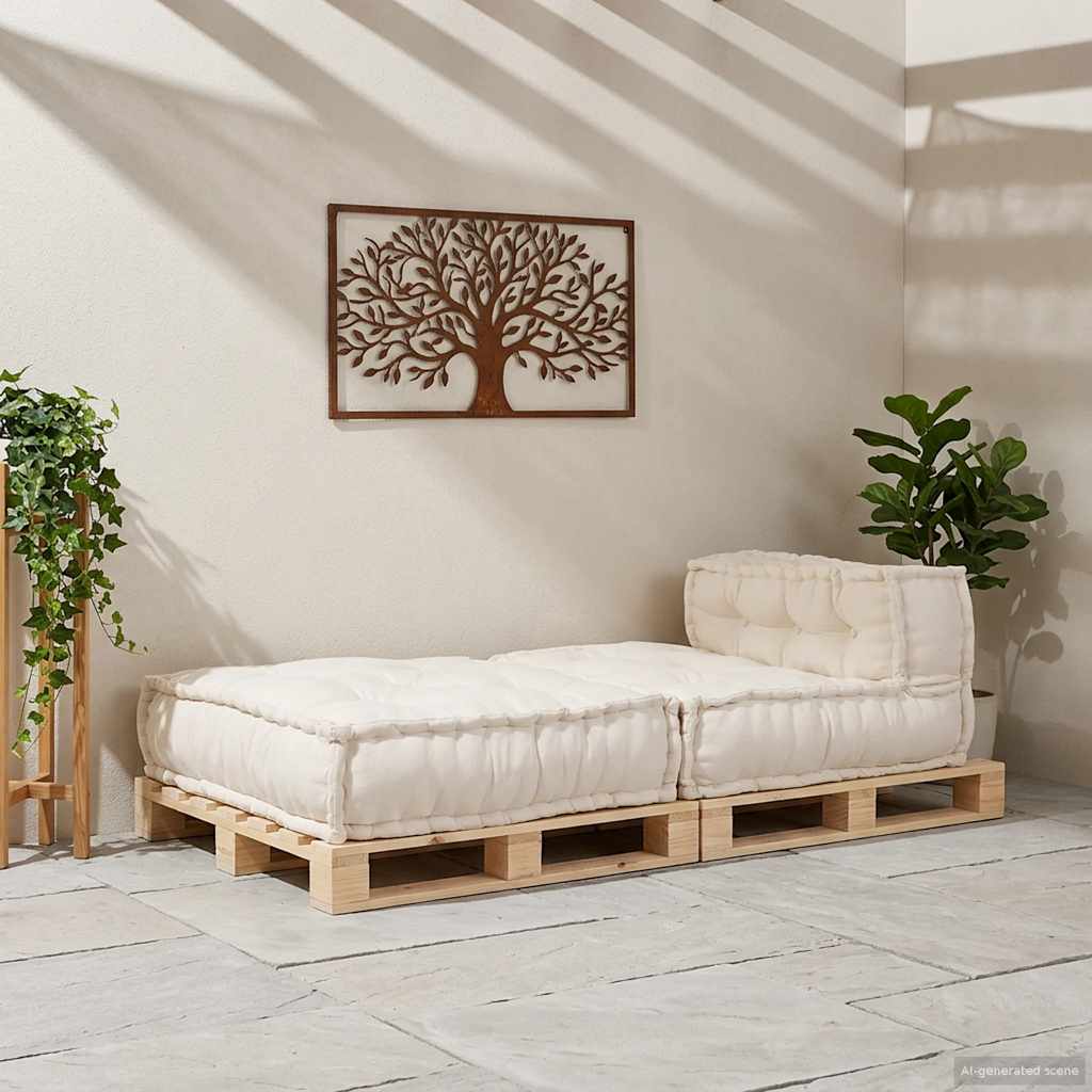 modulær sofaenhed stof 70x70x54 cremefarvet