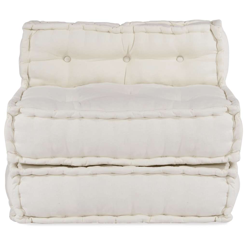 modulær sofaenhed stof 70x70x54 cremefarvet