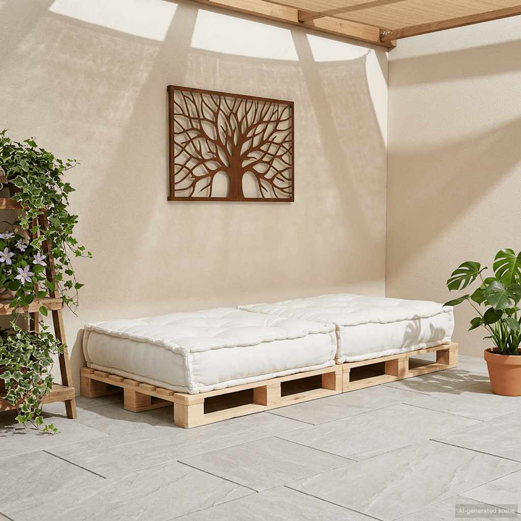 modulær sofaenhed stof 70x70x36 cremefarvet