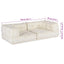 2-personers modulsofa stof 140x70x36 cremefarvet