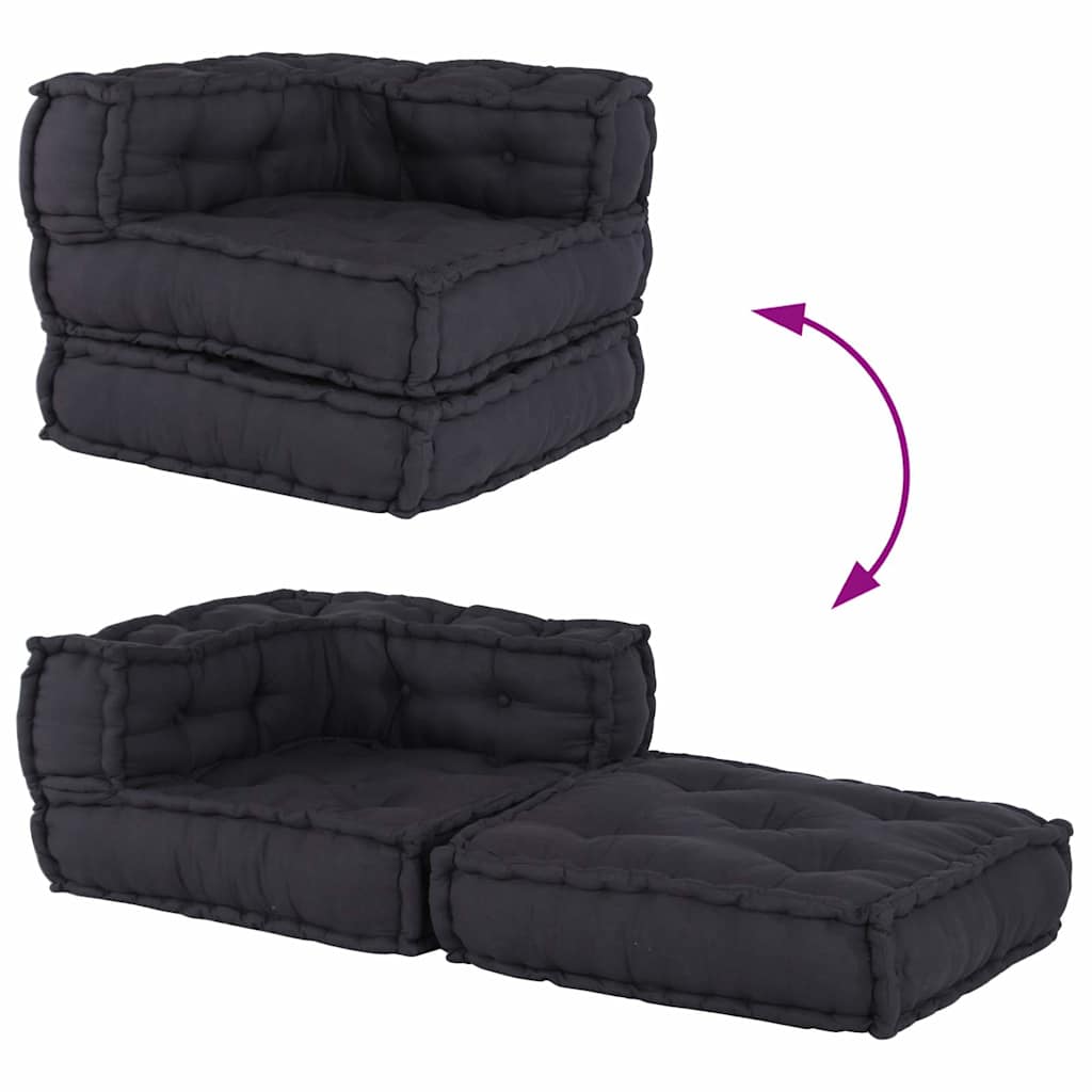 modulær sofaenhed stof 70x70x54 antracitgrå
